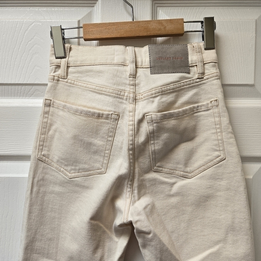 Outland Denim Lucy Relaxed Skinny High Rise Jean Ecru - Picture 5 of 10